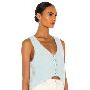 Anastasia Sweater Vest in Sky by For Love & Lemons